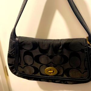 Used black coach bag